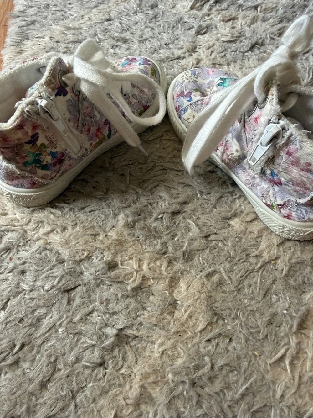 Blowfish White Floral & Butterfly High-Top Sneakers for Kids